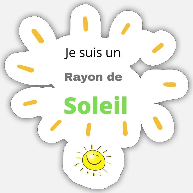 Je suis un rayon de soleil - Sticker taille S (10 x 10 cm) - blanc mat