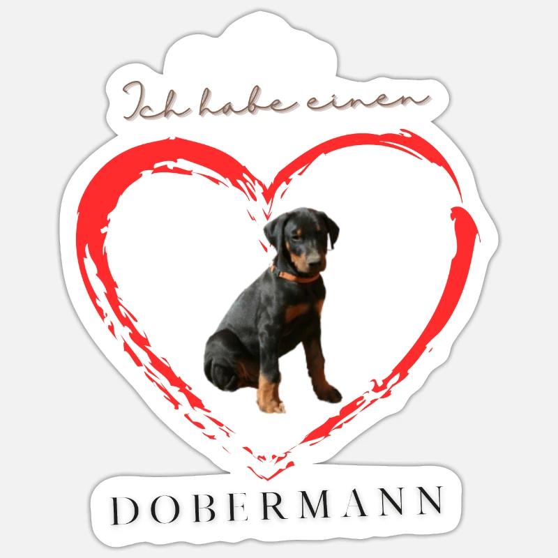 Dobermann unkuped. I have a Doberman Sticker size S (10 x 10 cm)
