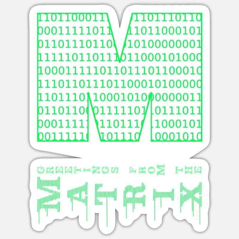 matrix m - Sticker size S (10 x 10 cm) - white matte