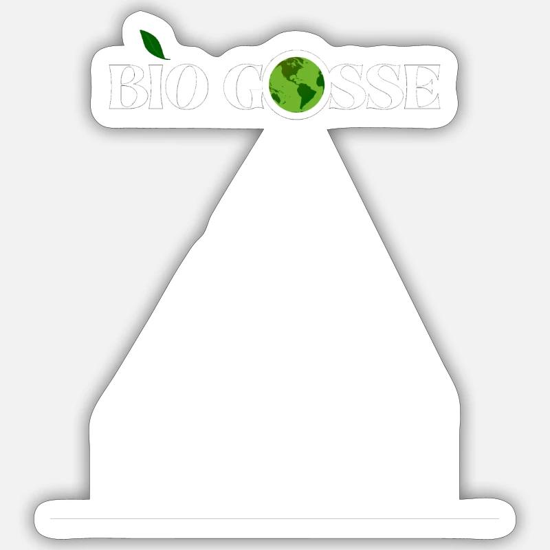 BIO GOSSE - Sticker taille S (10 x 10 cm) - blanc mat