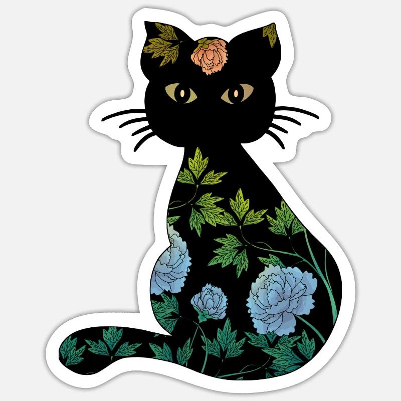 Le chat Sticker taille S (10 x 10 cm)