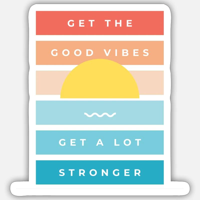 Gute Vibes - Sticker Größe S (10 x 10 cm) - Mattweiß