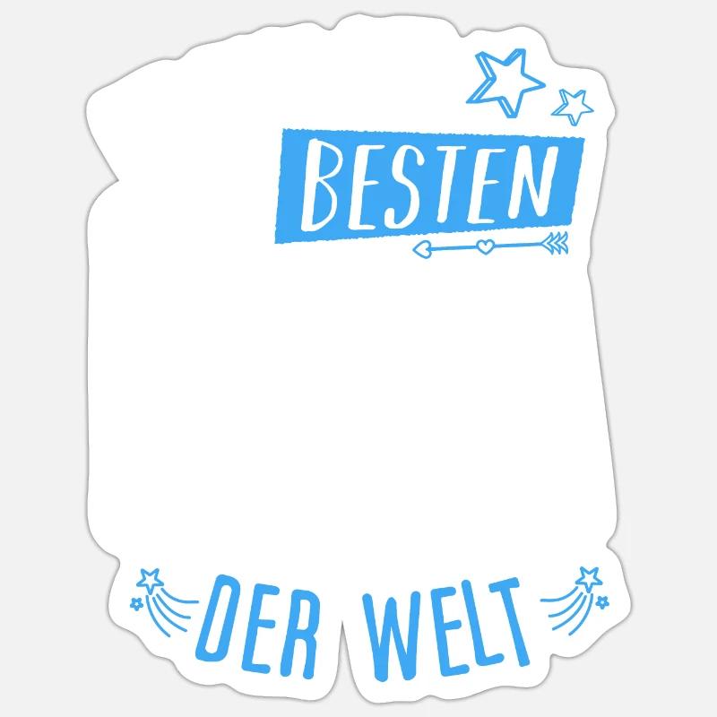 Bester Papa - Sticker Größe S (10 x 10 cm) - Mattweiß