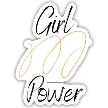 " Girl Power " - Sticker size S (10 x 10 cm) - white matte - Front