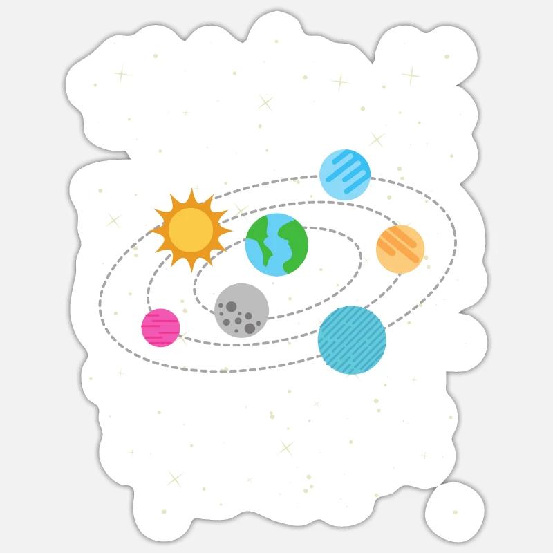 Universe Galaxy Space Planet Solar System Sticker size S (10 x 10 cm)