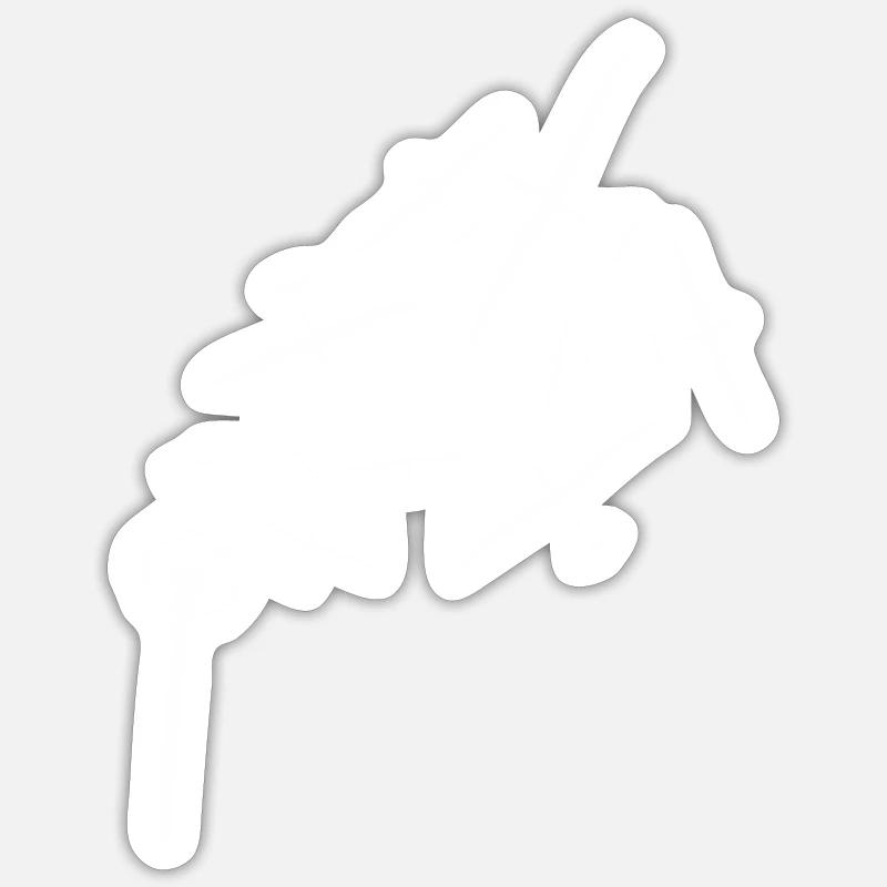Flower glide glider pilot glider - Sticker size S (10 x 10 cm) - white matte