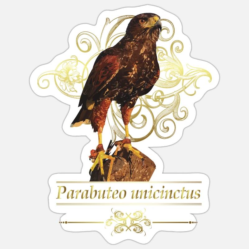 Reddish-reddish hawk - Sticker size S (10 x 10 cm) - white matte