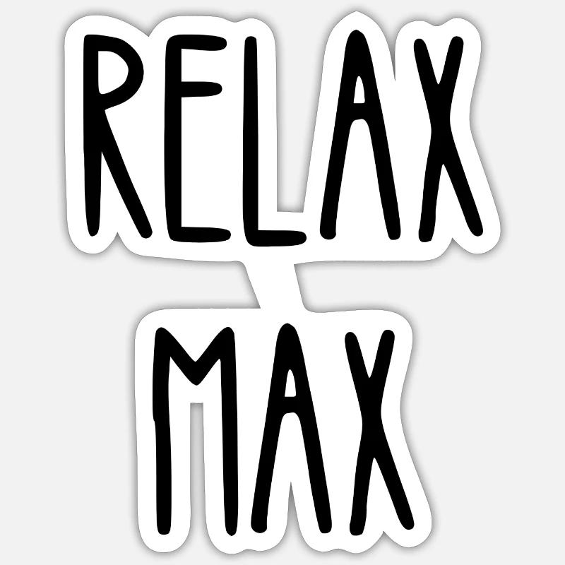 relax max - Sticker taille S (10 x 10 cm) - blanc mat