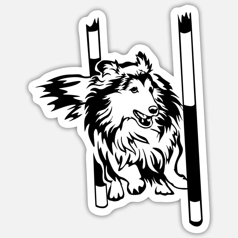 Sheltie - Sticker size S (10 x 10 cm) - white matte