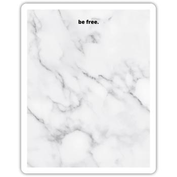 be free. - Sticker Größe S (10 x 10 cm) - Mattweiß - Vorne