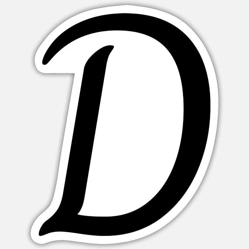 Buchstabe D - Sticker Größe S (10 x 10 cm) - Mattweiß