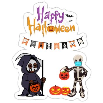 Halloween costume great gift idea - Sticker size S (10 x 10 cm) - white matte - Front
