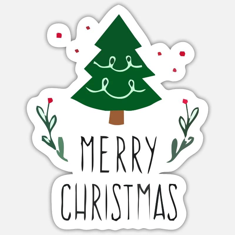 JOYEUX NOËL - Sticker taille S (10 x 10 cm) - blanc mat