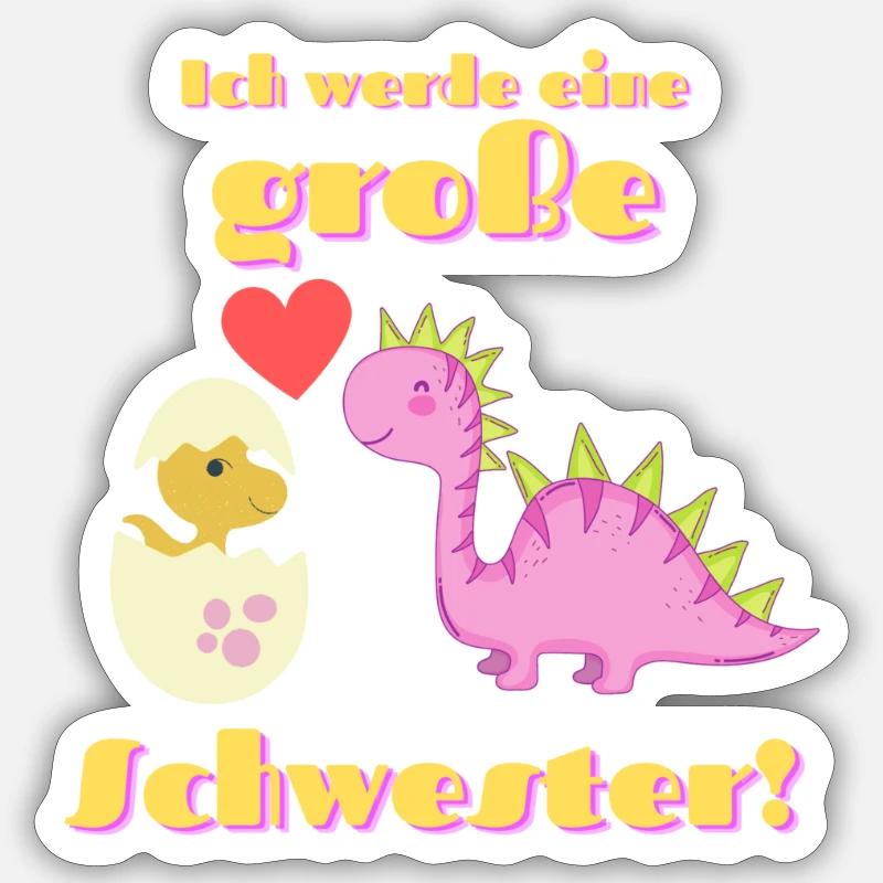 Ich werde eine große Schwester Sticker Größe S (10 x 10 cm)