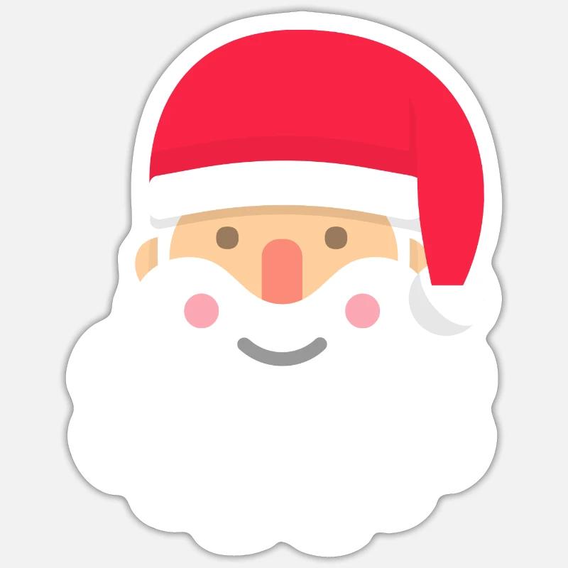 Le père noël - Sticker taille S (10 x 10 cm) - blanc mat