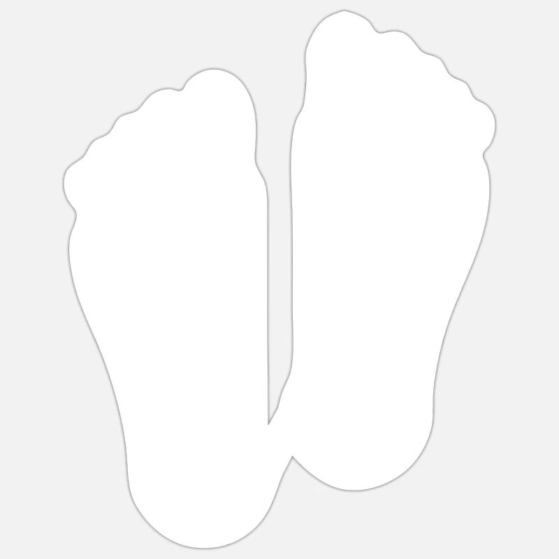 Empreinte - Sticker taille S (10 x 10 cm) - blanc mat