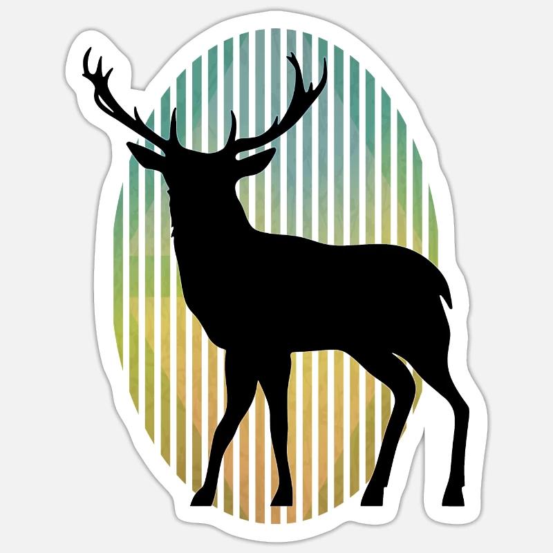 Deer - Sticker size S (10 x 10 cm) - white matte