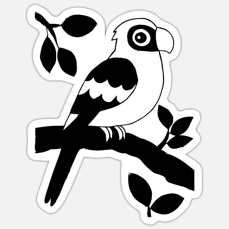 Parrot Sticker size S (10 x 10 cm)