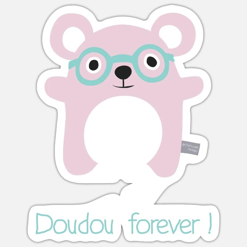 Doudou forever Sticker size S (10 x 10 cm)