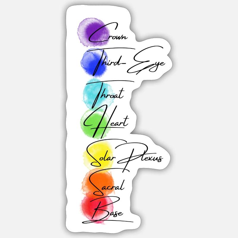 Chakra - Sticker Größe S (10 x 10 cm) - Mattweiß