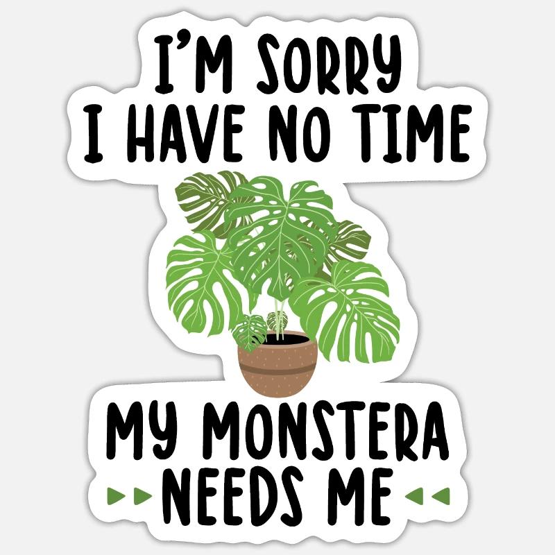 Monstera - Sticker size S (10 x 10 cm) - white matte