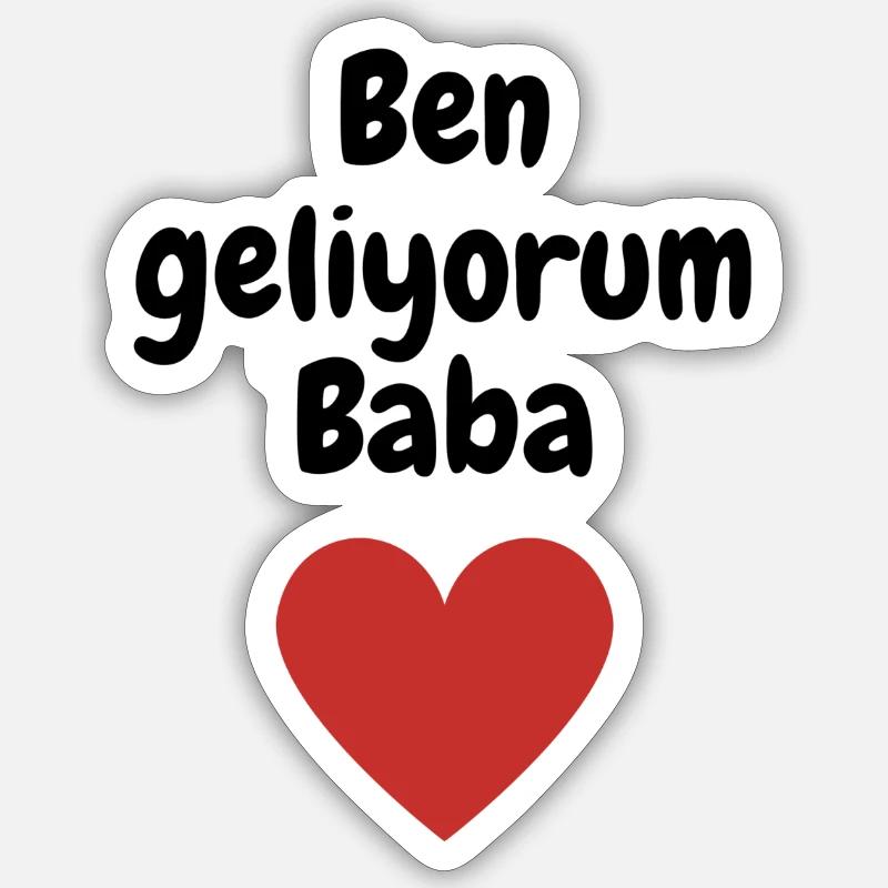 Baba Oluyorsun - Sticker Größe S (10 x 10 cm) - Mattweiß