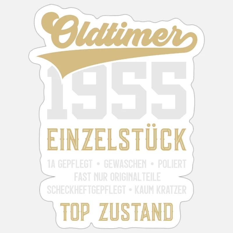 71. GEBURTSTAG OLDTIMER 1955 Sticker Größe S (10 x 10 cm)