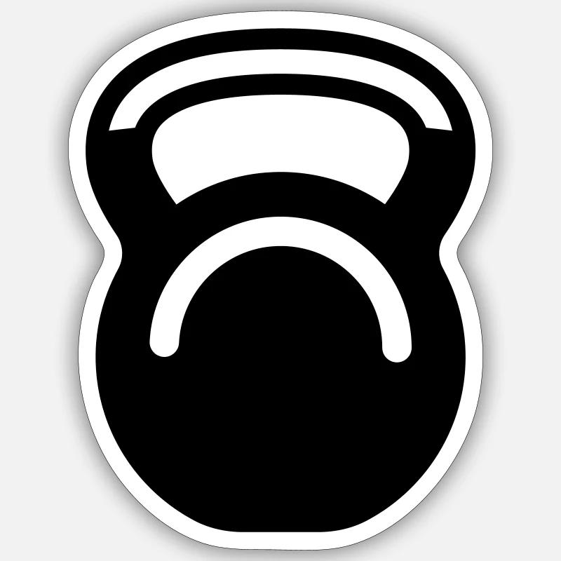 Icône de poids d’haltères Sticker taille S (10 x 10 cm)