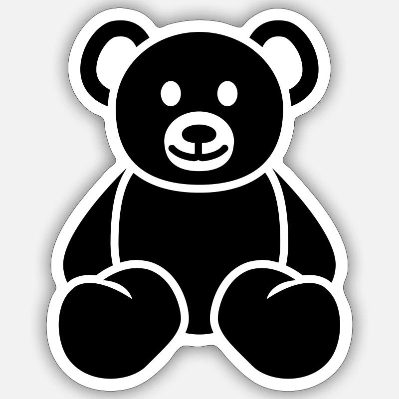 Teddy bear bear - Sticker size S (10 x 10 cm) - white matte