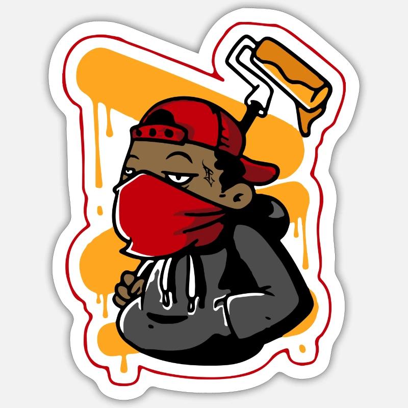 graffiteromax - Sticker taille S (10 x 10 cm) - blanc mat