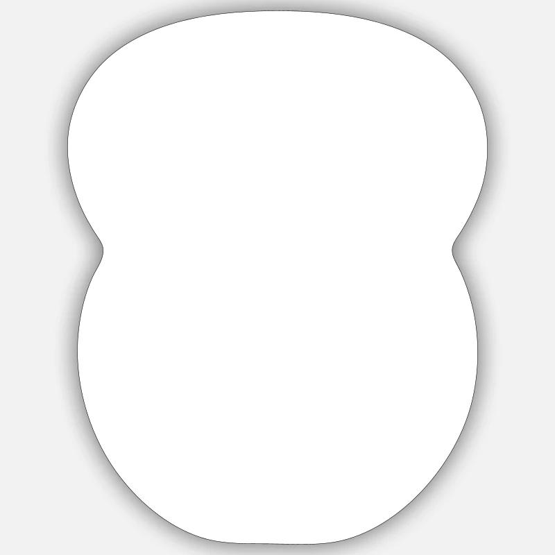 Icône de poids d’haltères - Sticker taille S (10 x 10 cm) - blanc mat