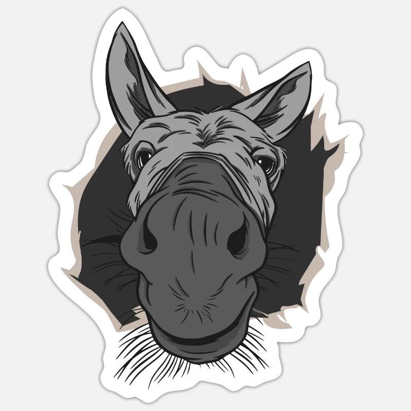 Crack d’âne - Sticker taille S (10 x 10 cm) - blanc mat
