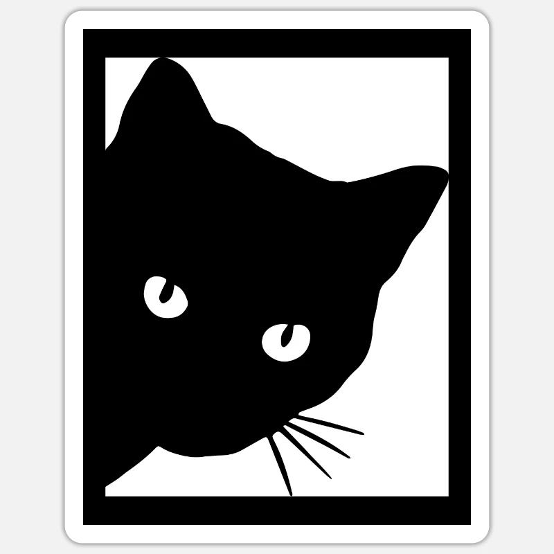Cat Katze - Sticker size S (10 x 10 cm) - white matte