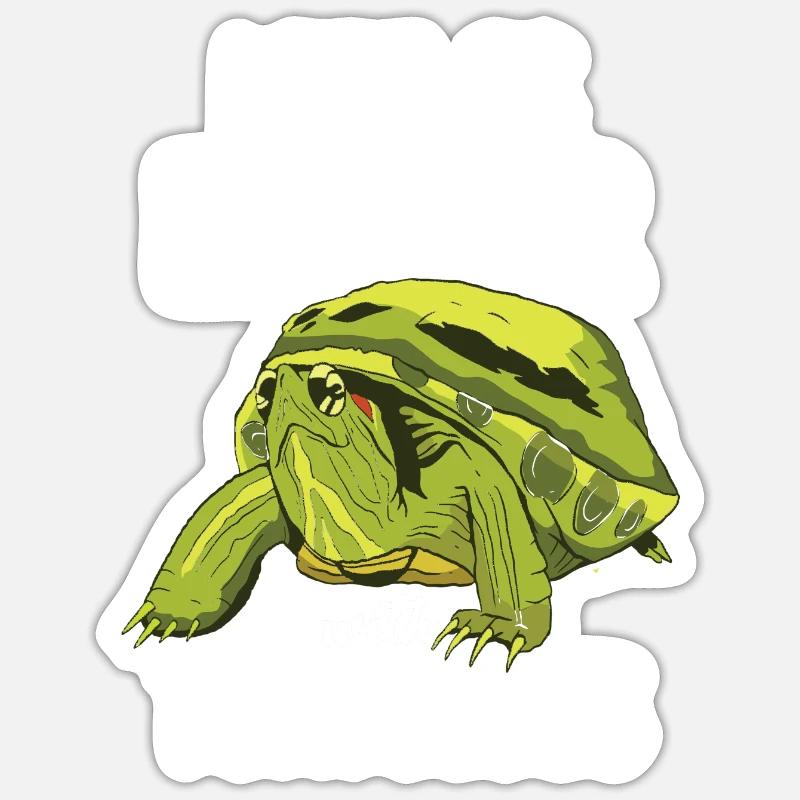 Tortoise - Sticker size S (10 x 10 cm) - white matte