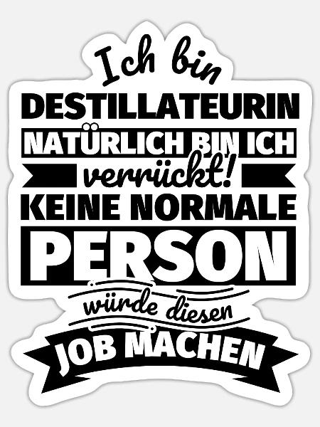 Destillateurin Geschenke - Sticker Größe S (10 x 10 cm) - Mattweiß
