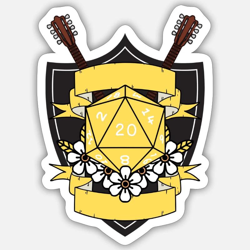 Bard emtpy jaune - Sticker taille S (10 x 10 cm) - blanc mat