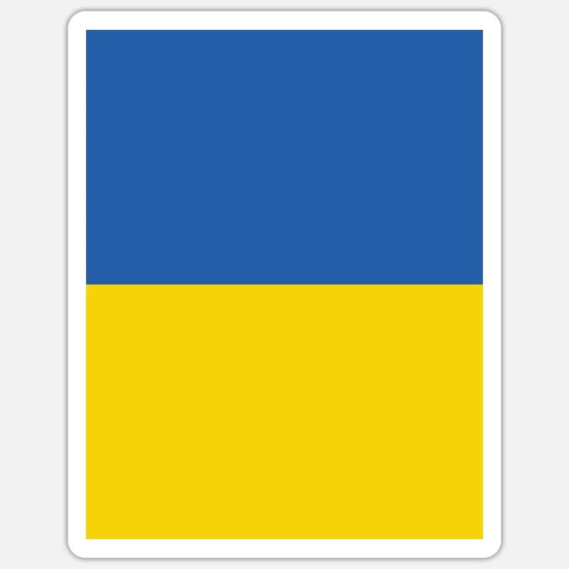 Solidarité avec l’Ukraine - Sticker taille S (10 x 10 cm) - blanc mat