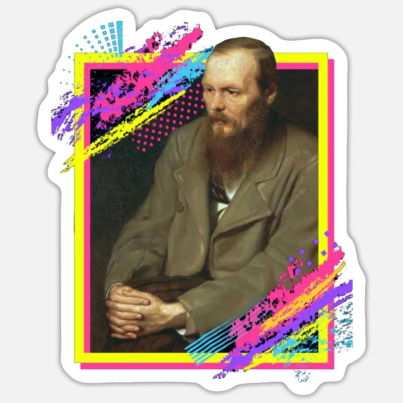 Dostojewski Sticker Größe S (10 x 10 cm)