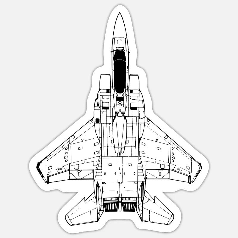 F-15 Strike Eagle Sticker taille S (10 x 10 cm)