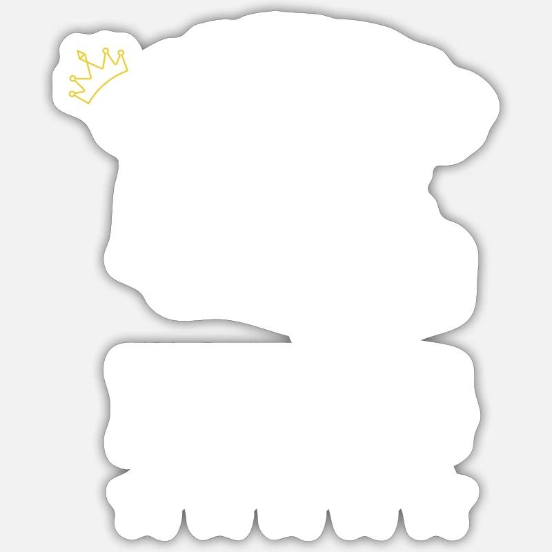 Idée cadeau Camping King - Sticker taille S (10 x 10 cm) - blanc mat