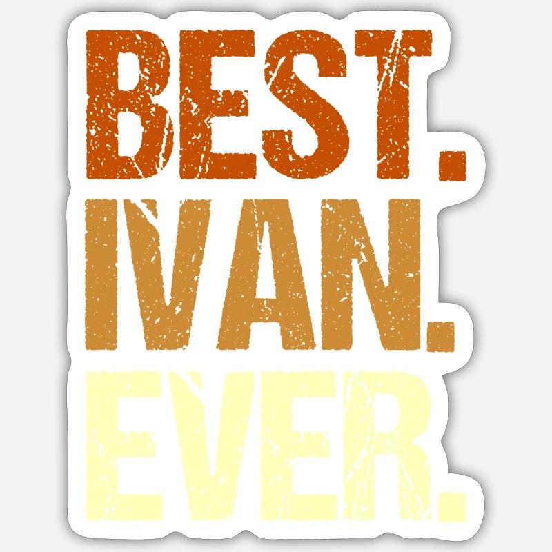 Ivan - Sticker Größe S (10 x 10 cm) - Mattweiß