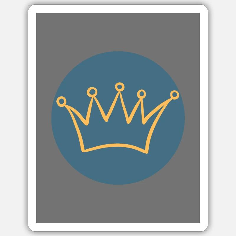 KING - Sticker Größe S (10 x 10 cm) - Mattweiß