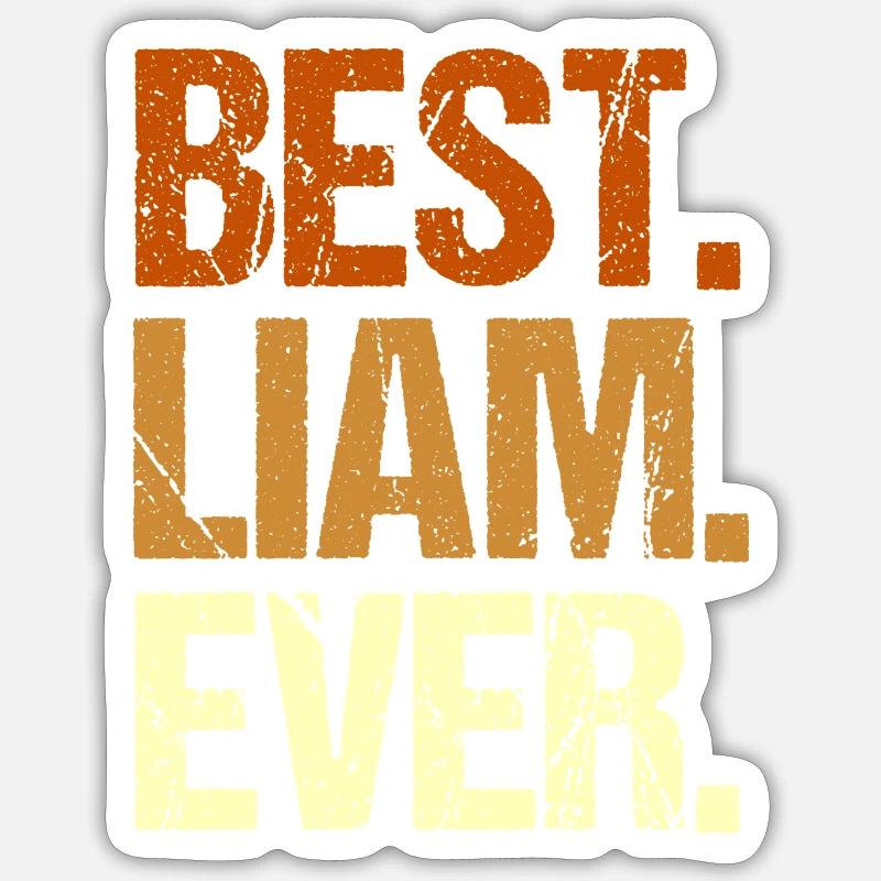 Liam - Sticker taille S (10 x 10 cm) - blanc mat