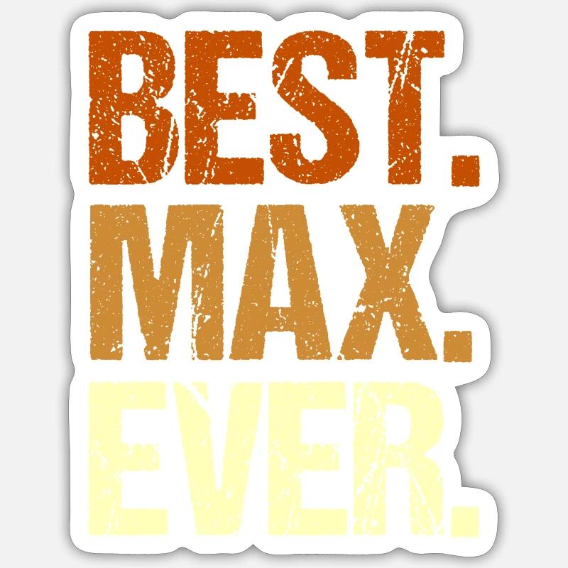 Max - Sticker Größe S (10 x 10 cm) - Mattweiß