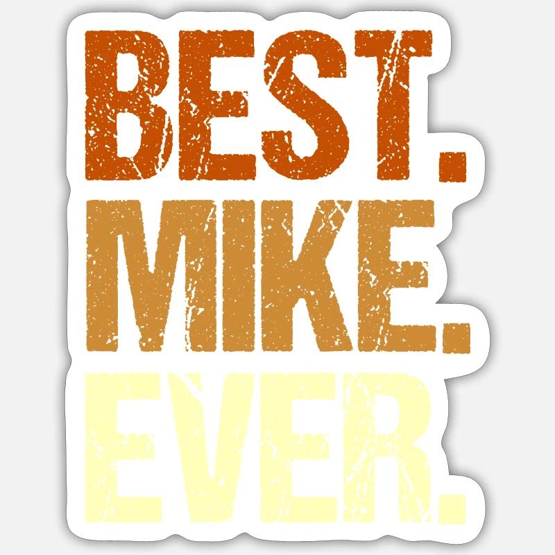 Mike - Sticker Größe S (10 x 10 cm) - Mattweiß