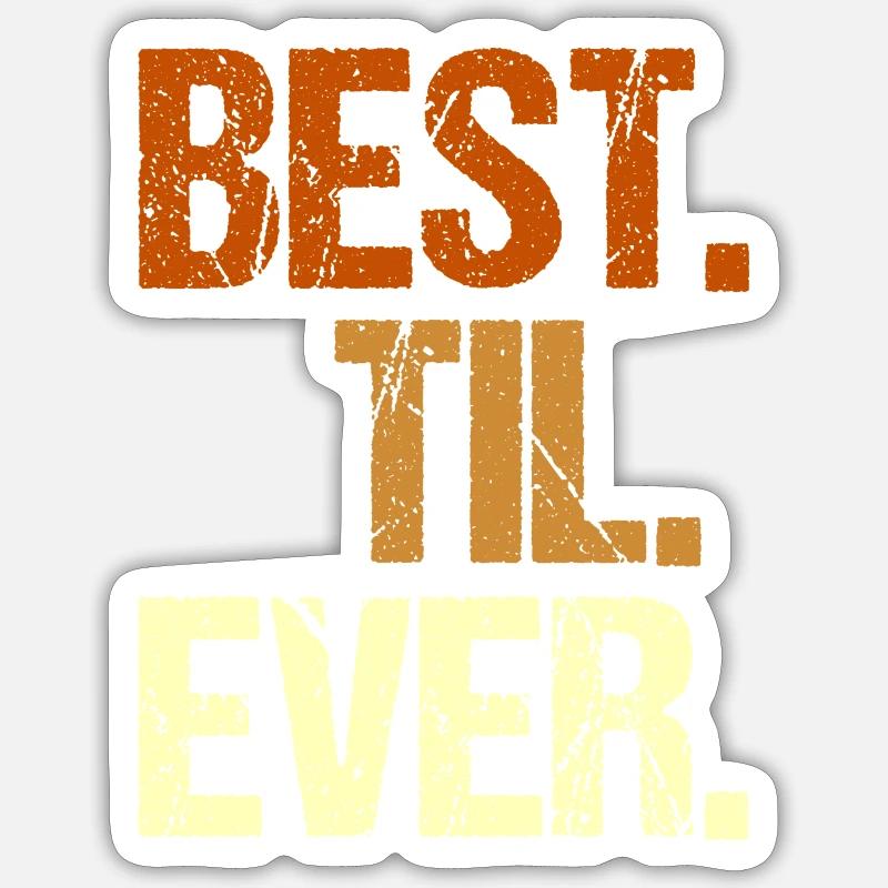 Til - Sticker taille S (10 x 10 cm) - blanc mat
