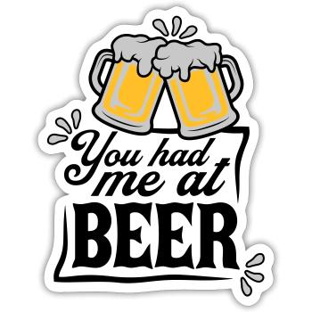 Persuades beer saying - Sticker size S (10 x 10 cm) - white matte - Front