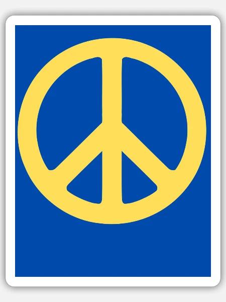 Frieden - Sticker Größe S (10 x 10 cm) - Mattweiß