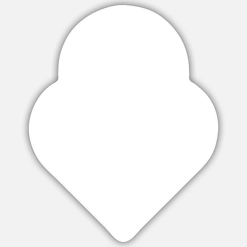 Herzschloss - Sticker Größe S (10 x 10 cm) - Mattweiß