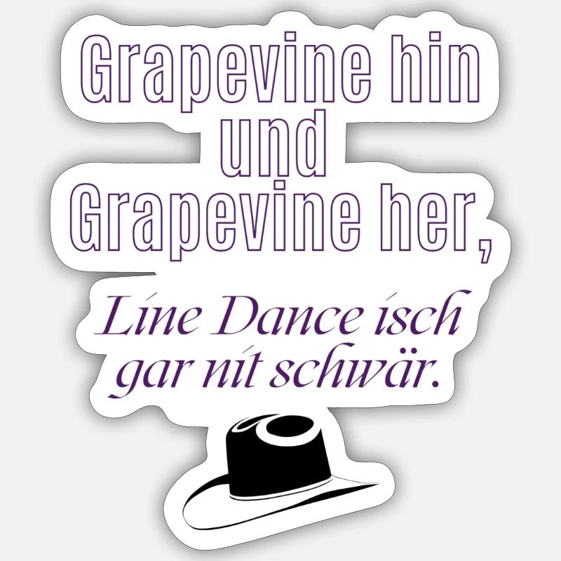 Linedance Spruch Sticker Größe S (10 x 10 cm)